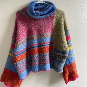 Colorful Long Sleeve Knit Sweater
